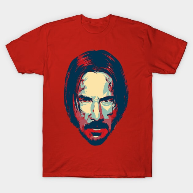 Keanu Reeves Vintage Head T-Shirt by willitone